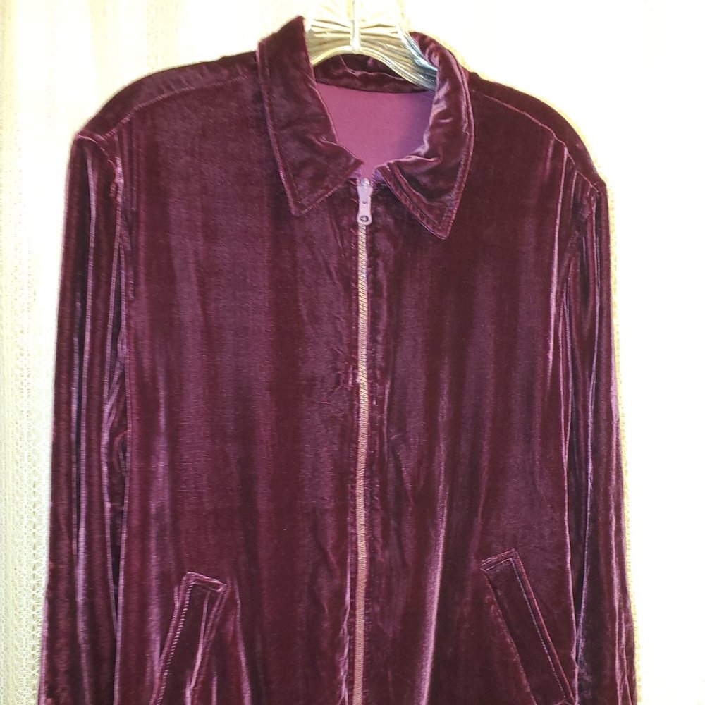 Reversible  Purple Jacket Silk & Velvet